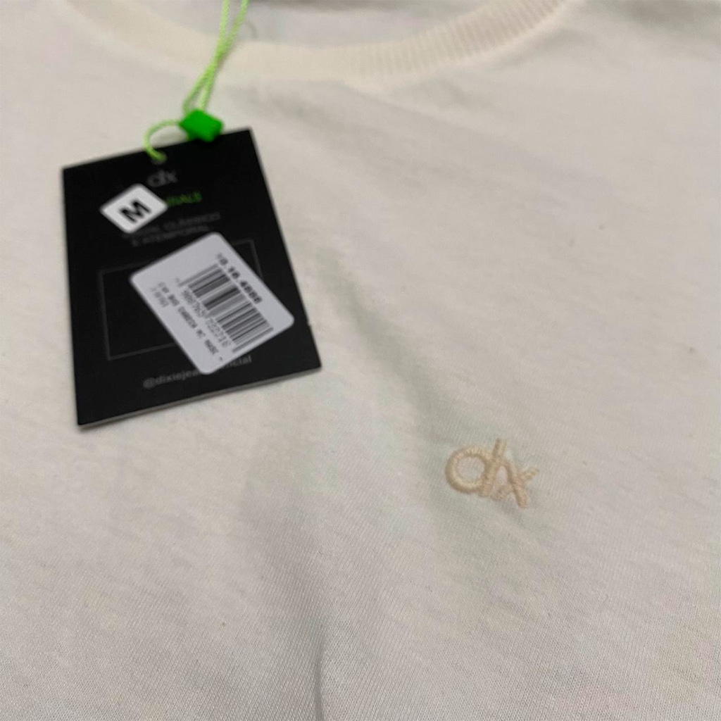 Imagem 4 do produto Kit 2 Camisetas Casuais Algodão Bordado Off White Dx Essentials - Masculino