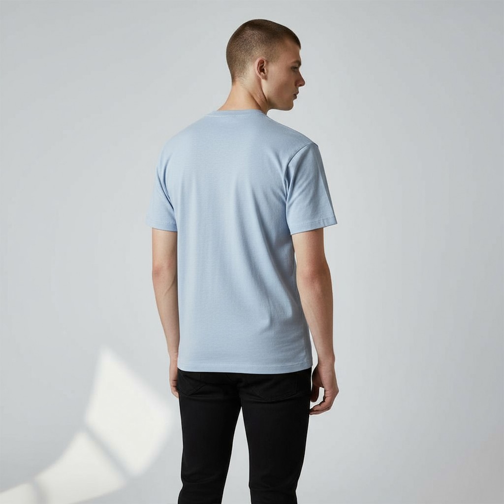 Imagem 4 do produto Kit 2 Camisetas Casuais Algodão Bordado Preto e Azul Dx Essentials - Masculino