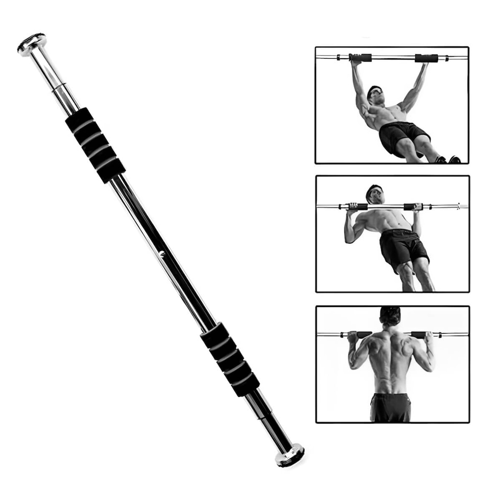 Imagem 2 do produto Barra de Porta Suporta até 100kg Adaptável até 130cm - MBFit