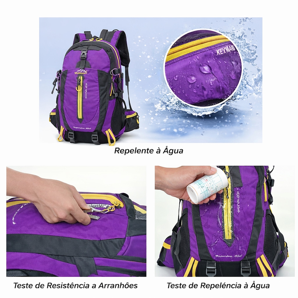 Imagem 5 do produto Mochila Esportiva Gold Sports Dobrável Premium Keep Walking A Prova de Água 40 LTS