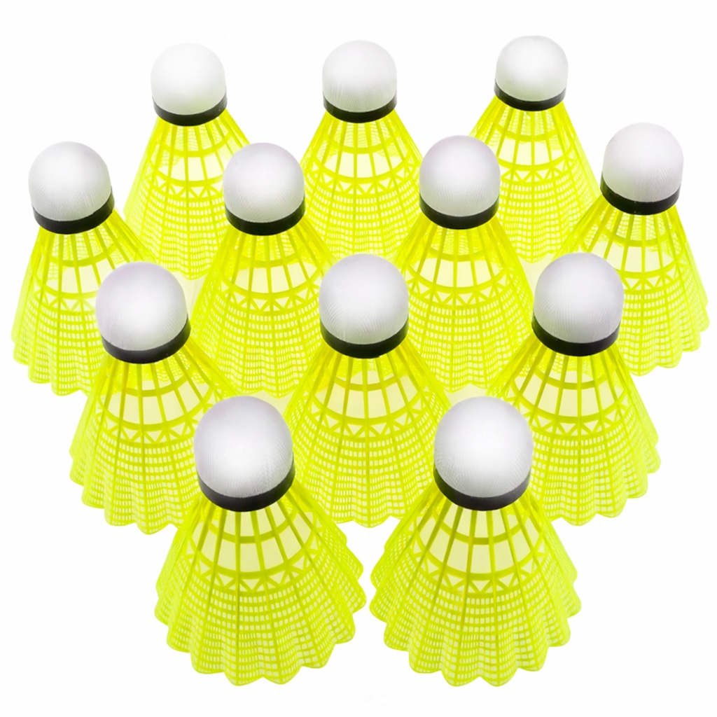 Imagem 3 do produto Kit Peteca de Badminton Gold Sports Nylon Amarelo 12 unidades