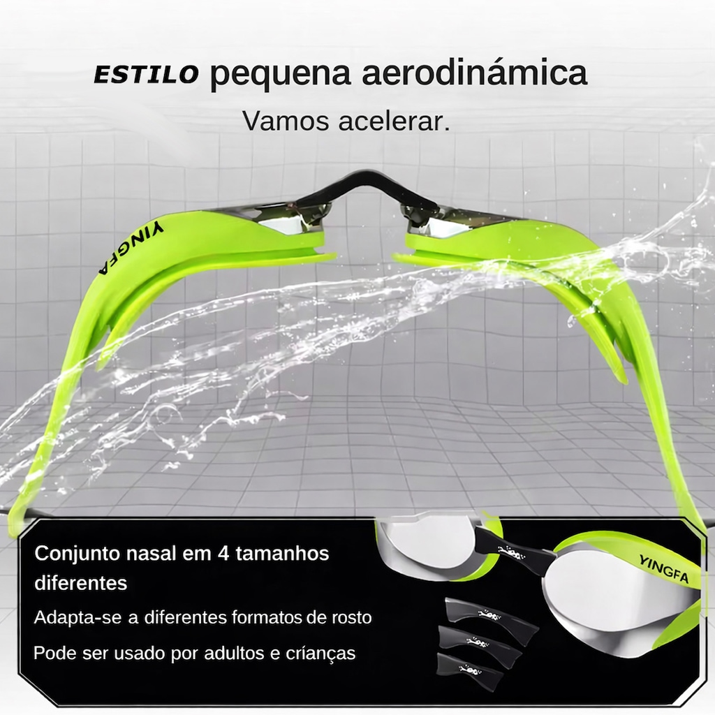 Imagem 3 do produto Óculos de Natação Gold Sports Yingfa Pro Speed HD 15,0