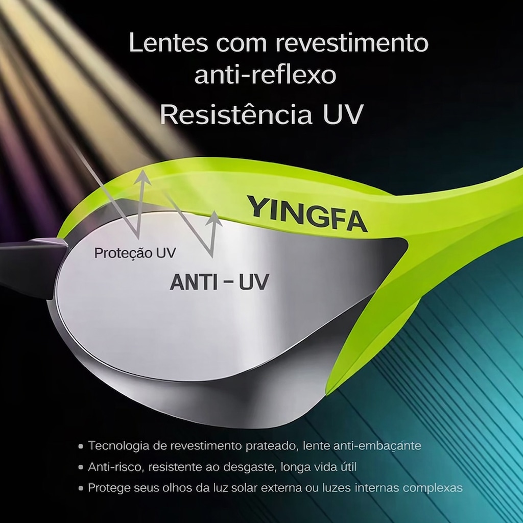 Imagem 5 do produto Óculos de Natação Gold Sports Yingfa Pro Speed HD 15,0