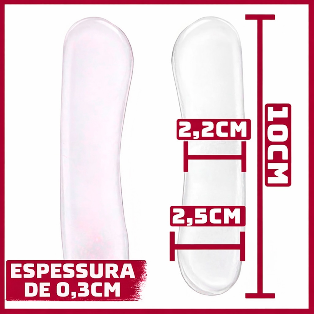 Imagem 3 do produto Kit Gold Sports Protetor De Gel Para Calcanhar-Tendão 6 Pares