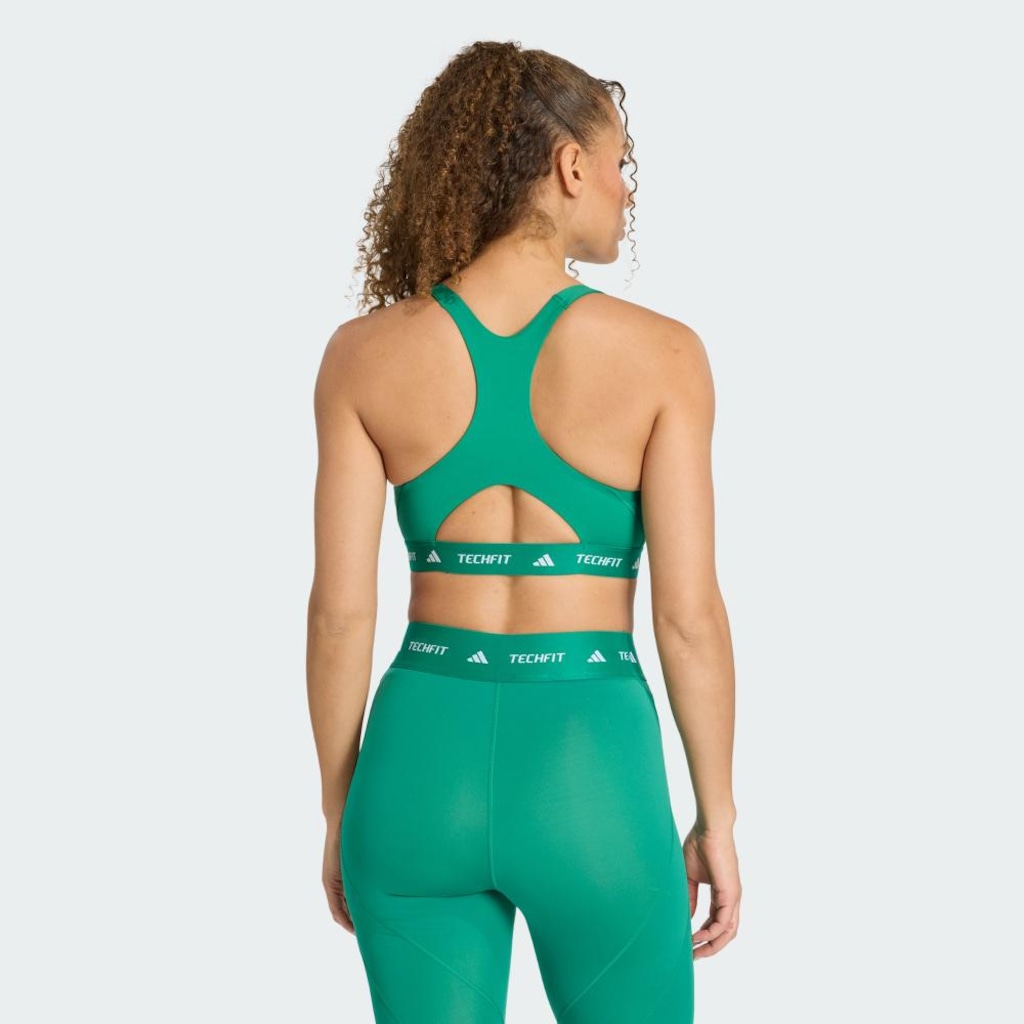 Imagem 3 do produto Top Suporte Médio adidas Techfit Workout Color Block Feminino