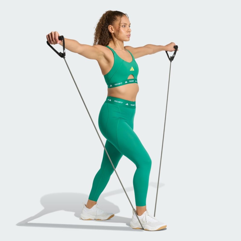 Imagem 4 do produto Top Suporte Médio adidas Techfit Workout Color Block Feminino