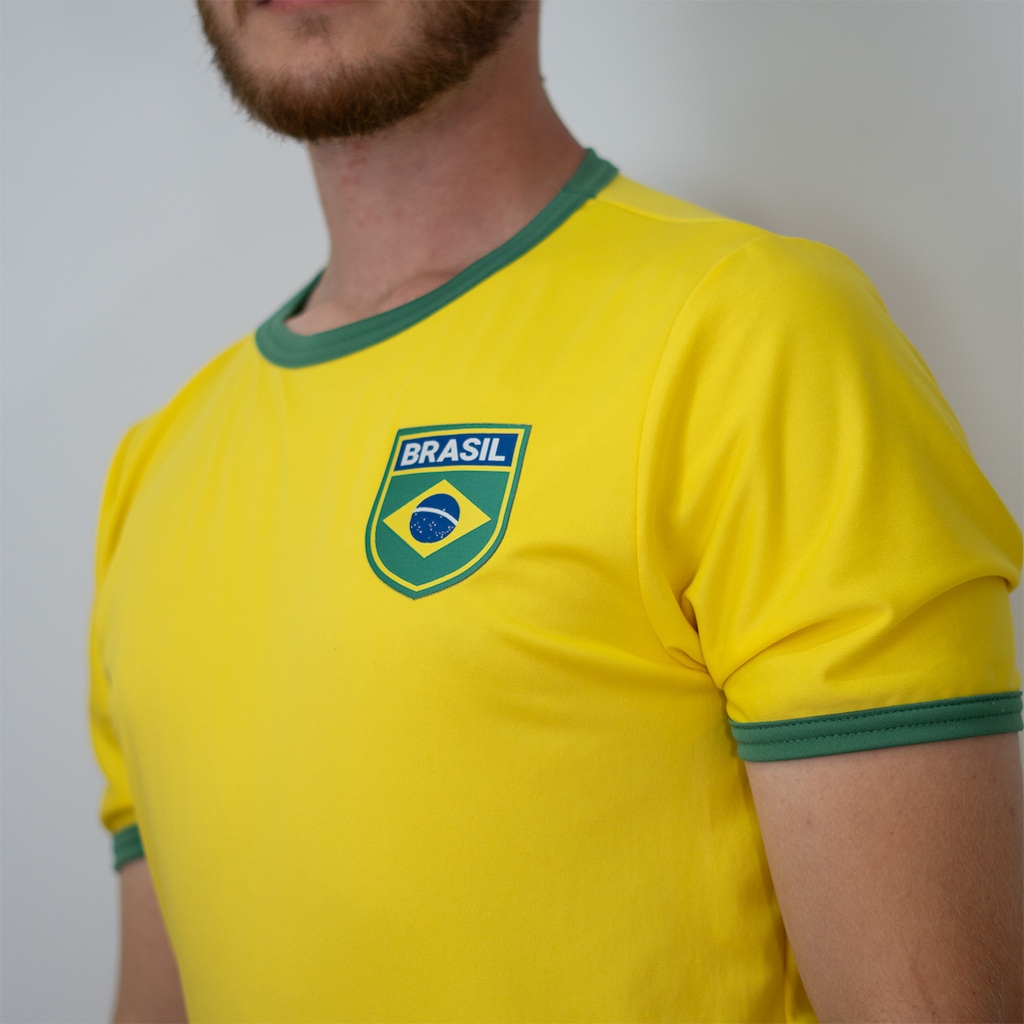 Imagem 3 do produto Camisa Brasil Uniforme 1 Torcedor Amarelo Olden Sports - Masculino
