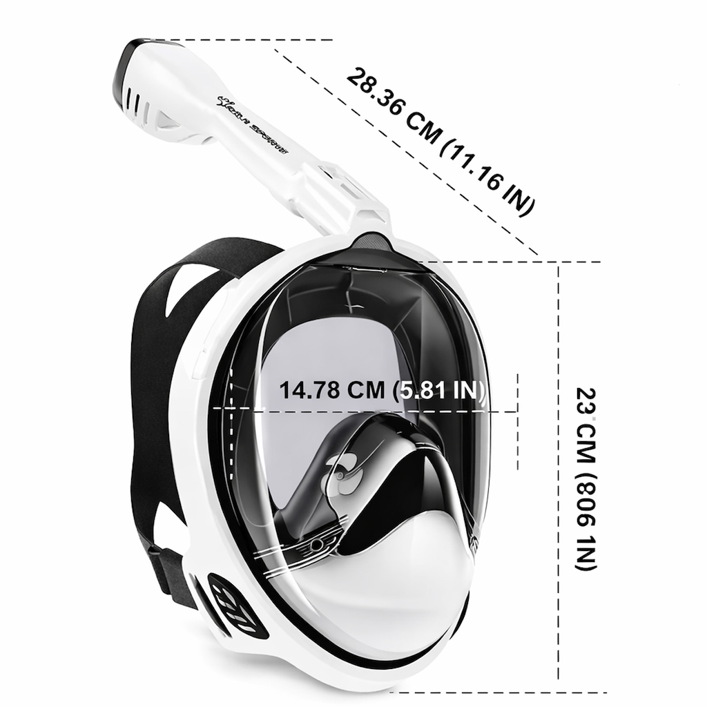 Imagem 3 do produto Mascara Subaquática de de Mergulho Gold Sports Full Face Confort Com Snorkel