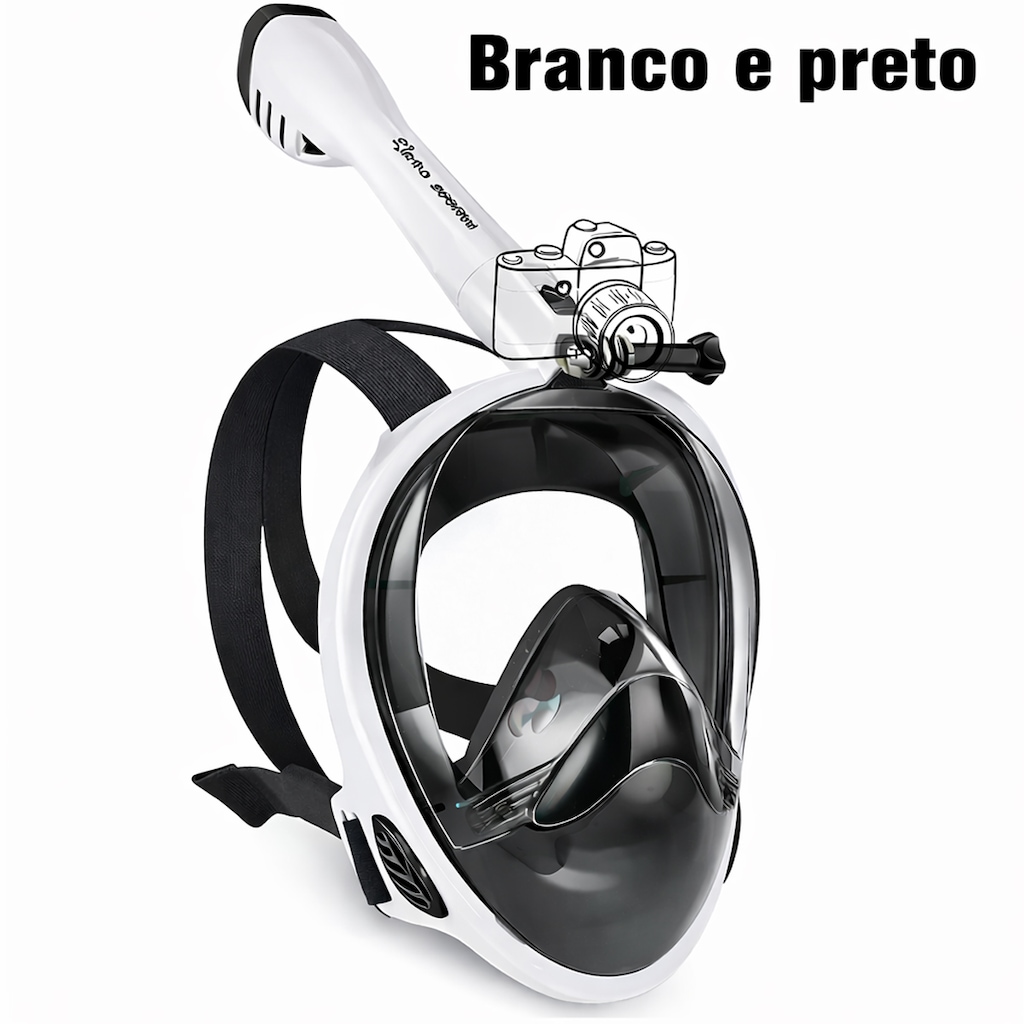 Imagem 4 do produto Mascara Subaquática de de Mergulho Gold Sports Full Face Confort Com Snorkel