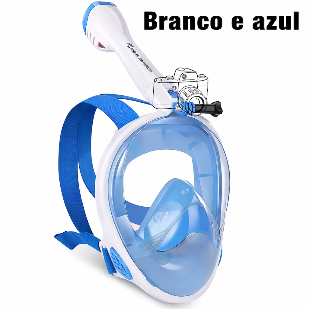Imagem 4 do produto Mascara Subaquática de de Mergulho Gold Sports Full Face Confort Com Snorkel