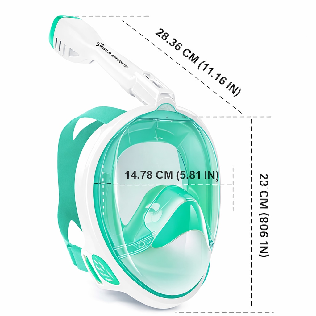 Imagem 3 do produto Mascara Subaquática de de Mergulho Gold Sports Full Face Confort Com Snorkel