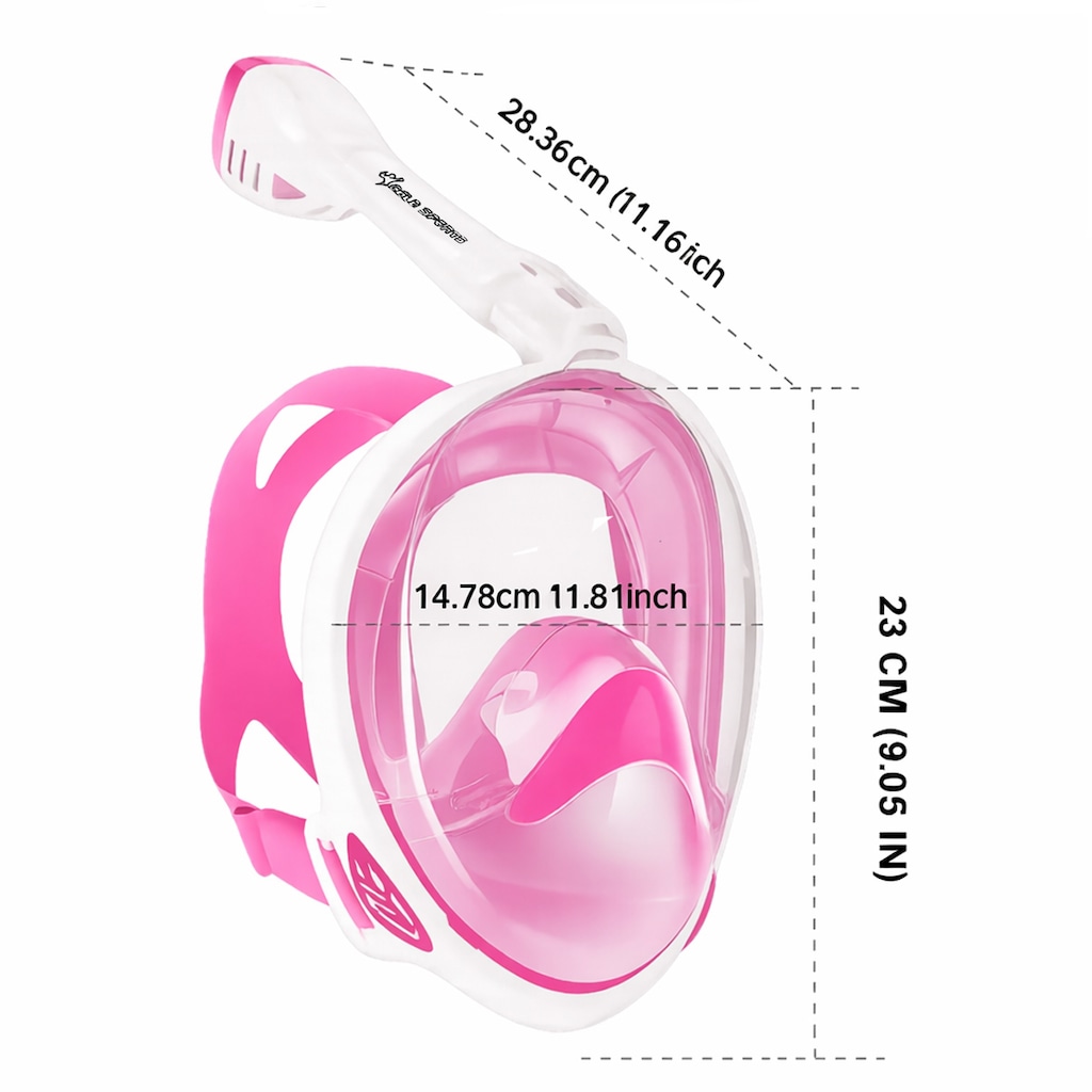 Imagem 3 do produto Mascara Subaquática de de Mergulho Gold Sports Full Face Confort Com Snorkel