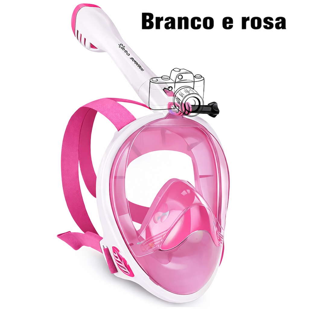 Imagem 4 do produto Mascara Subaquática de de Mergulho Gold Sports Full Face Confort Com Snorkel
