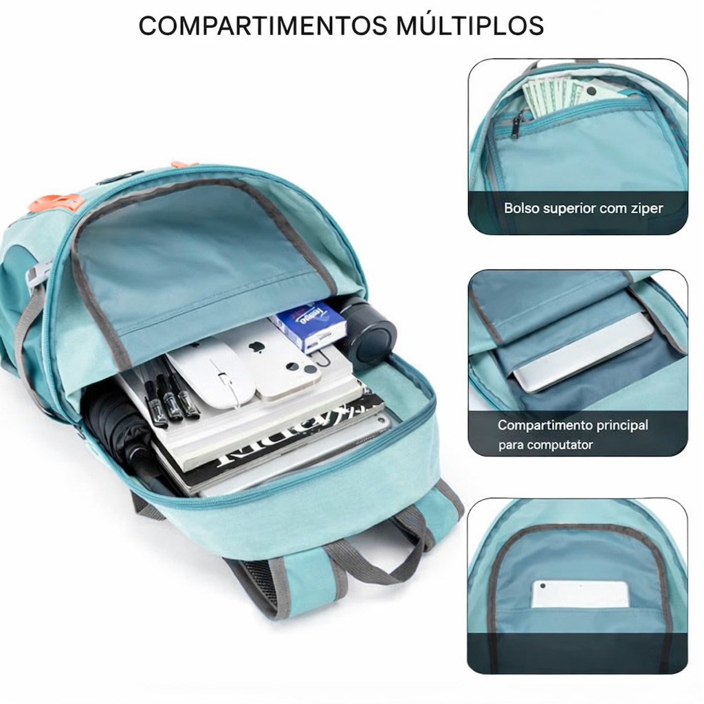 Imagem 4 do produto Mochila Esportiva Gold Sports Dobrável Camel Prova de Água 35 Lts