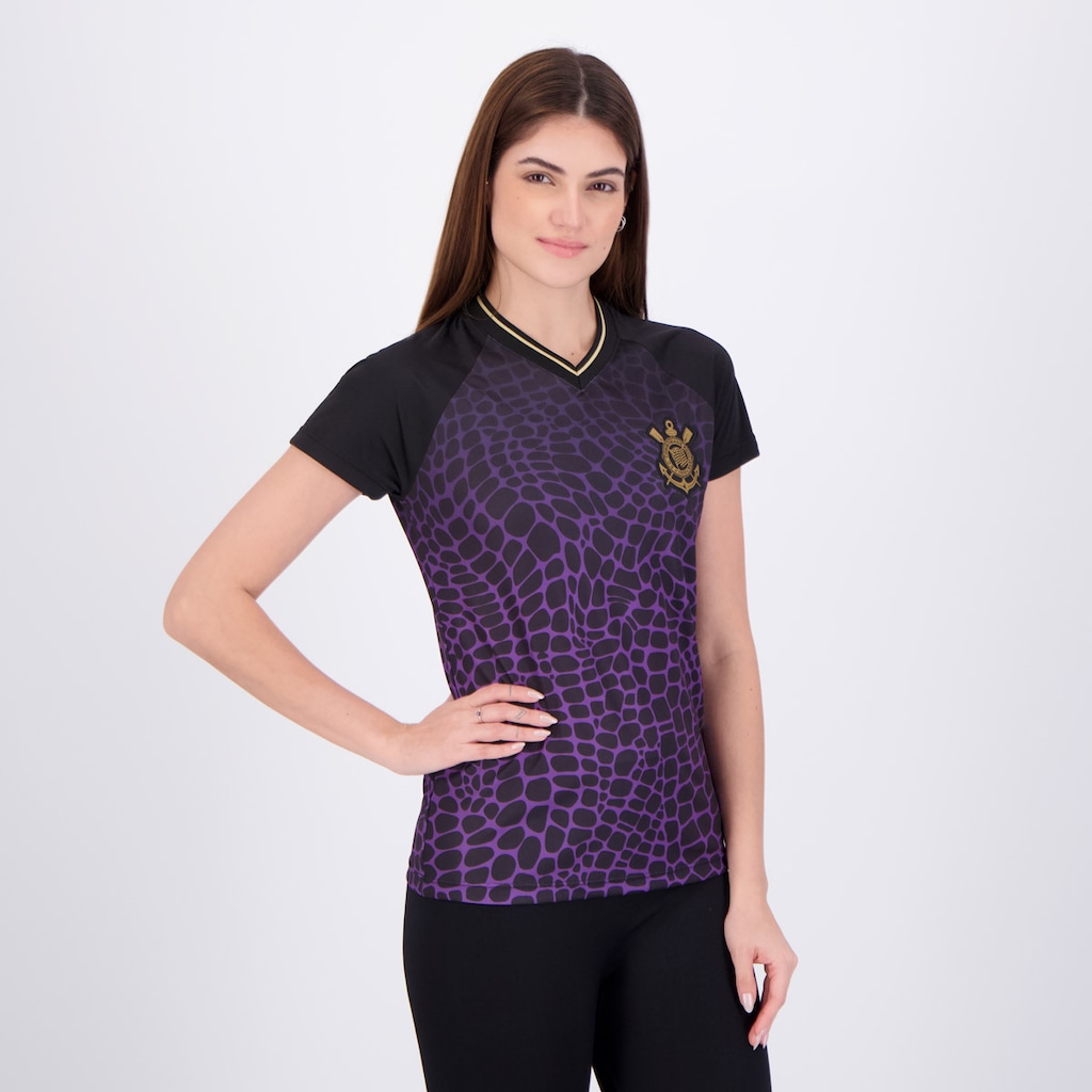 Imagem 2 do produto Camisa Corinthians Raglan Dry Feminina