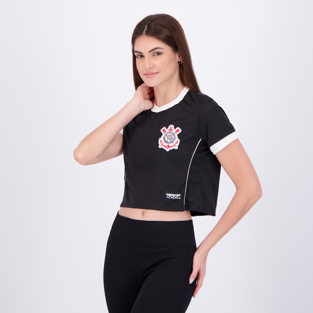 Imagem 3 do produto Camiseta Cropped Corinthians Dry Logo Feminino