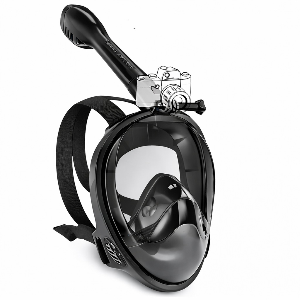 Imagem 4 do produto Mascara Subaquática de de Mergulho Gold Sports Full Face Confort IV Com Snorkel