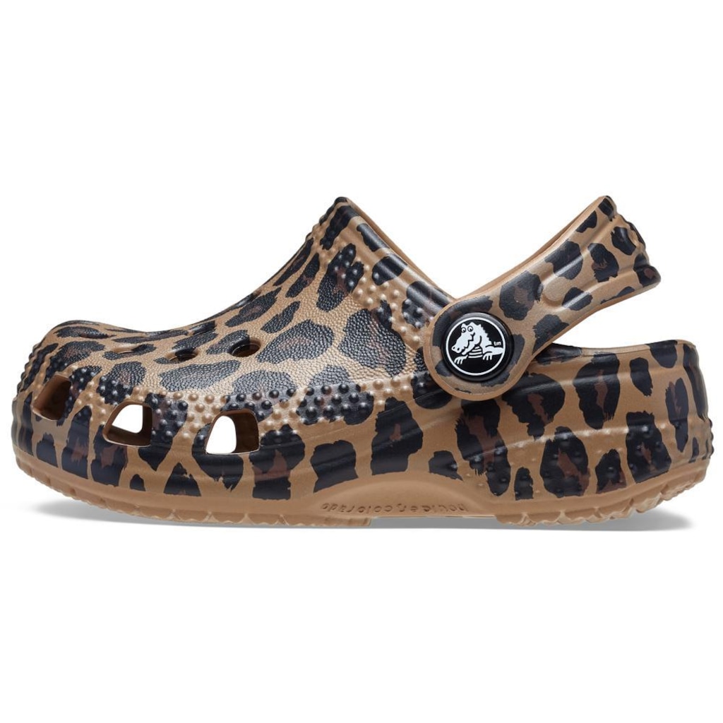 Imagem 3 do produto Sandália Crocs Littles Animal Clog Sepia Leopard - Infantil