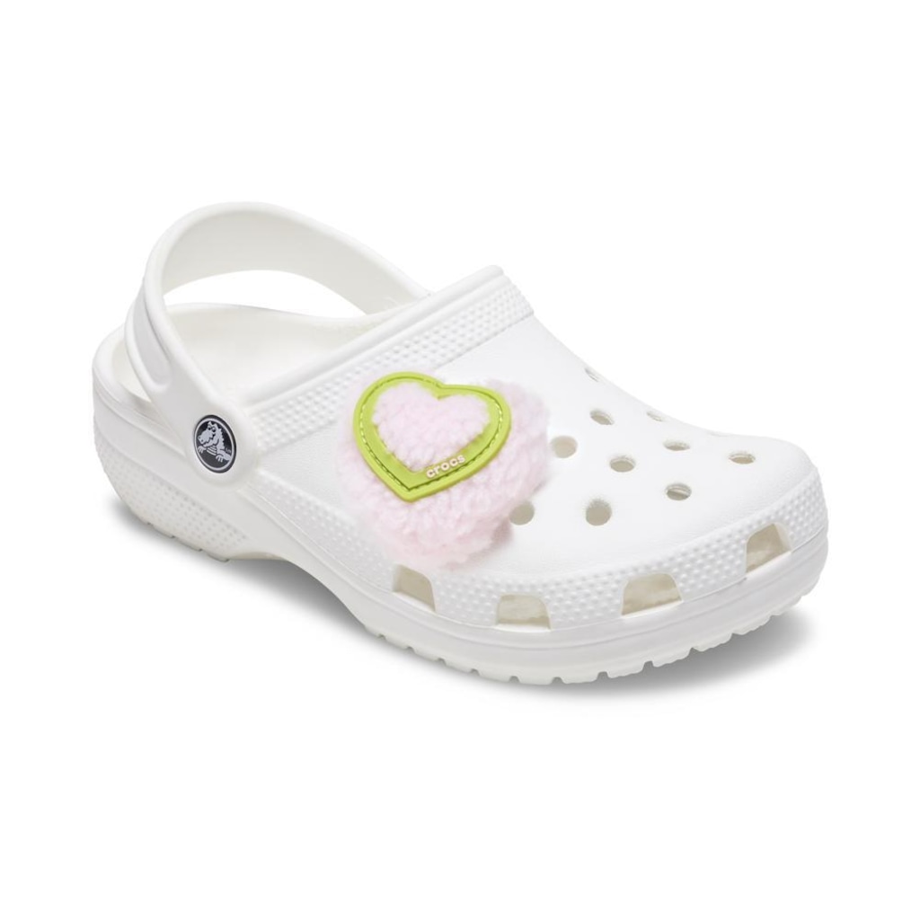 Imagem 3 do produto Jibbitz Crocs Coração Rosa de Pelúcia