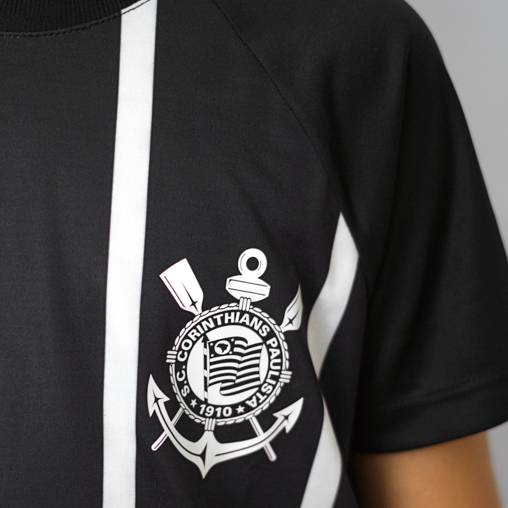 Imagem 3 do produto Conjunto do Corinthians Camisa + Shorts Recortes Número 10 Coimbra - Infantil