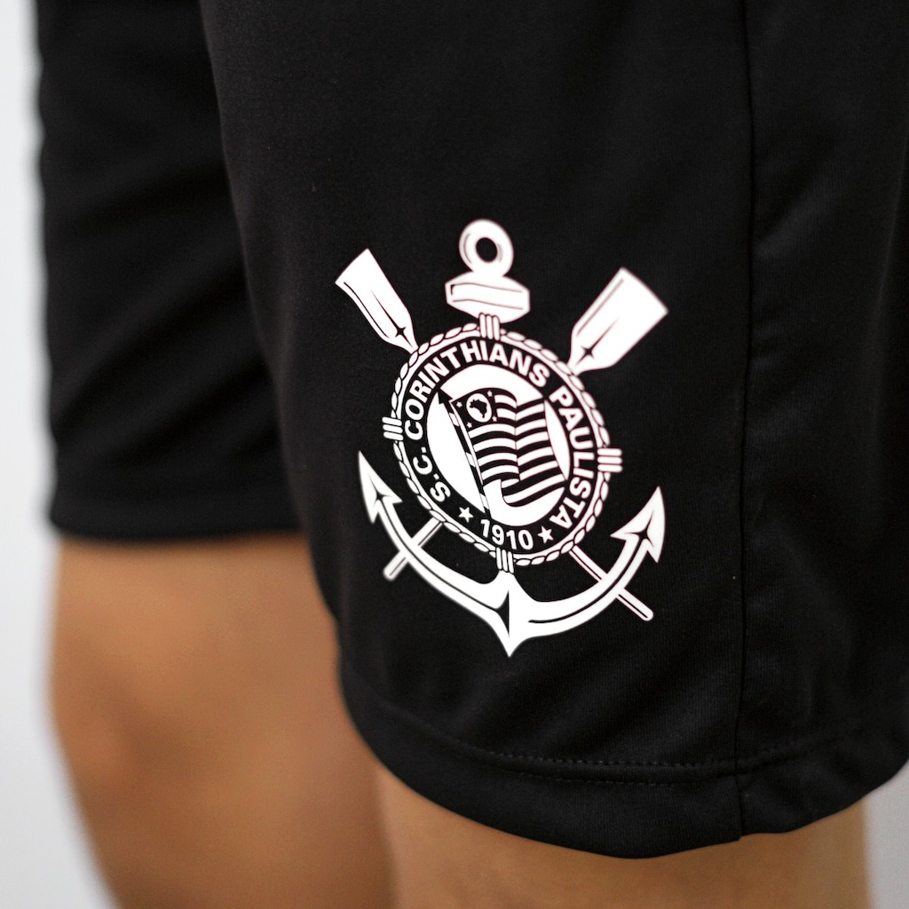 Imagem 4 do produto Conjunto do Corinthians Camisa + Shorts Recortes Número 10 Coimbra - Infantil