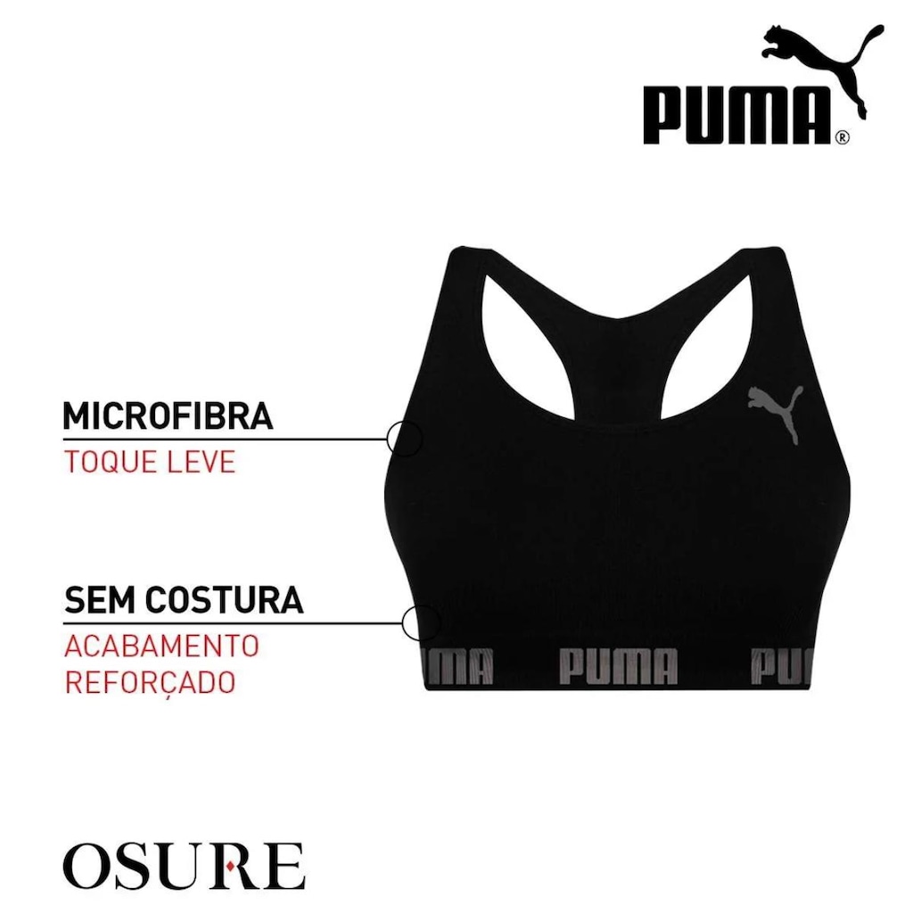 Imagem 3 do produto Top Puma Sem Costura - Feminino