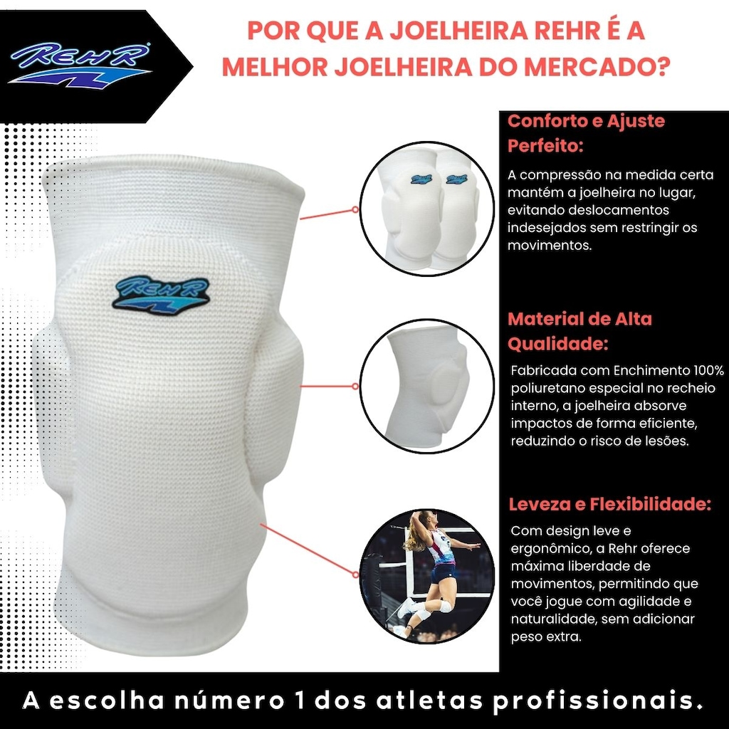 Imagem 2 do produto Kit Vôlei Joelheira Rehr Manguito Poker Power Profissional