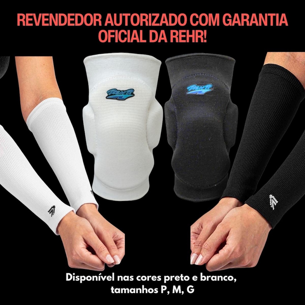 Imagem 5 do produto Kit Vôlei Joelheira Rehr Manguito Poker Power Profissional