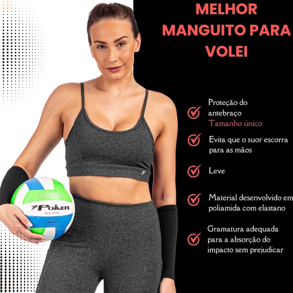 Imagem 3 do produto Kit Vôlei Joelheira Rehr Manguito Poker Power Profissional