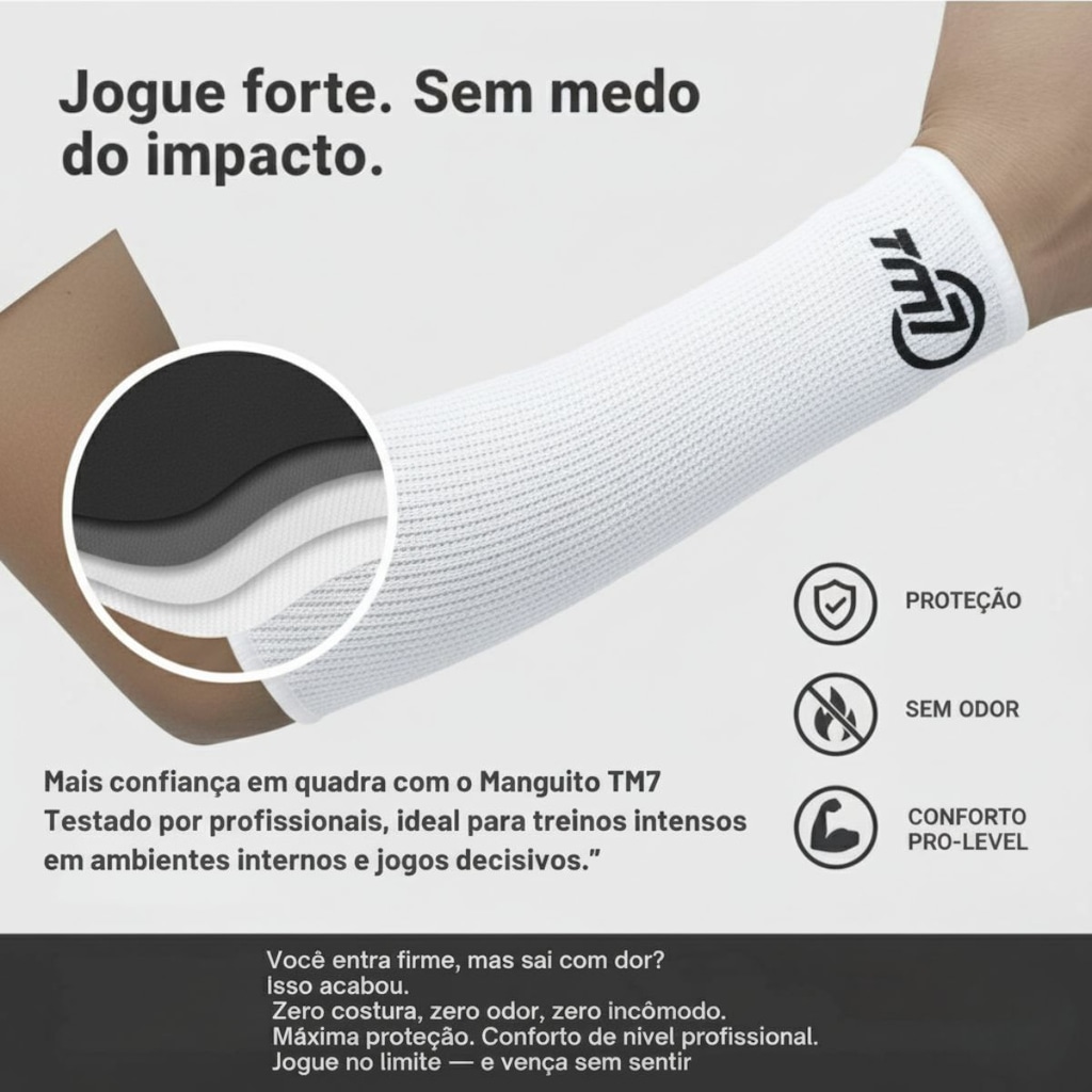 Imagem 2 do produto Kit 2 Manguitos Vôlei Curto TM7