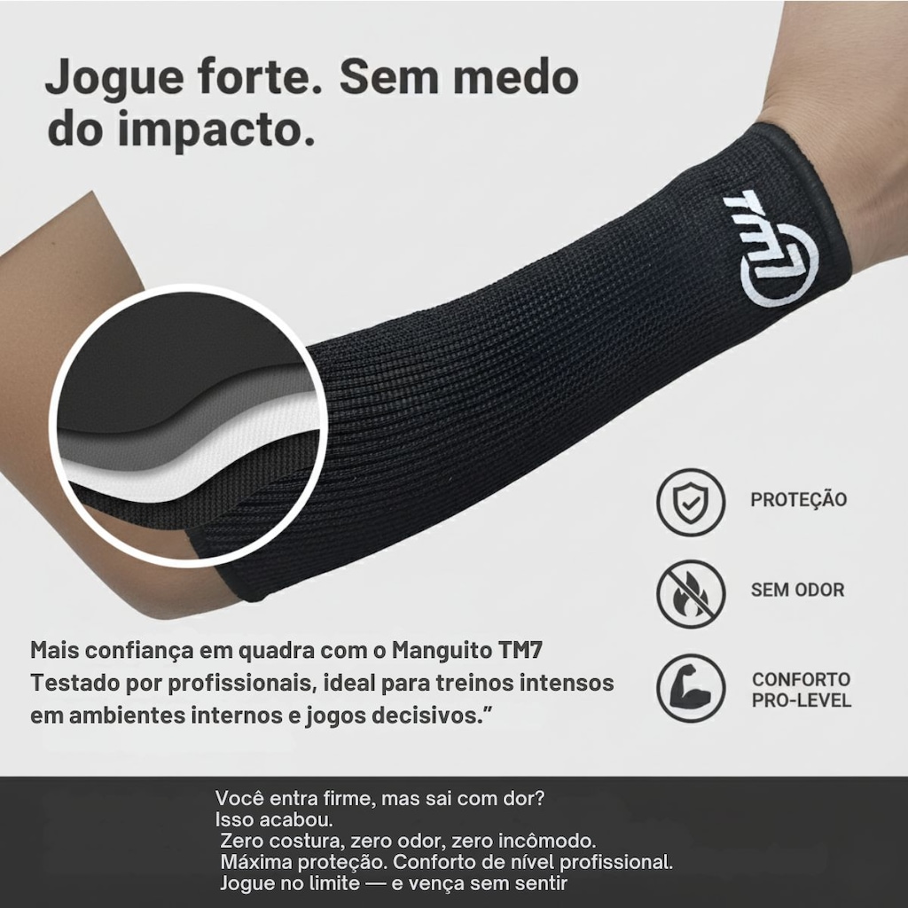 Imagem 2 do produto Kit 2 Manguitos Vôlei Curto TM7