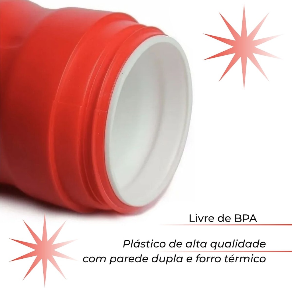 Imagem 2 do produto Caramanhola Térmica Água Bike com Suporte - 550 ml