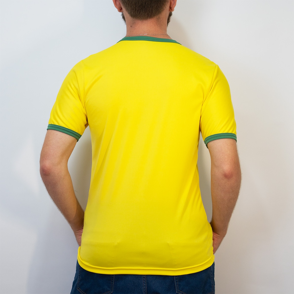 Imagem 5 do produto Camisa Brasil Uniforme 1 Torcedor Estrela Amarelo Olden Sports - Masculino