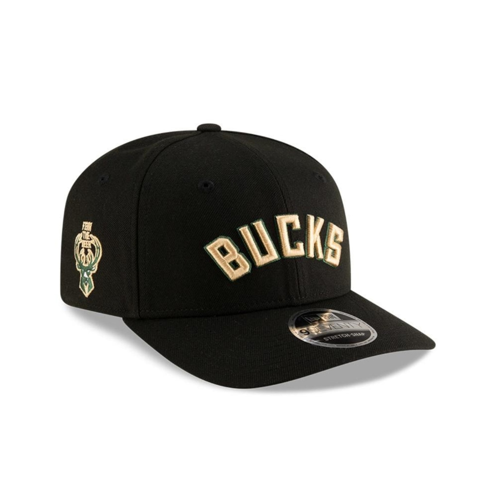 Imagem 2 do produto Boné New Era 9Seventy Strtch Snap Milwaukee Bucks NBA Masculino