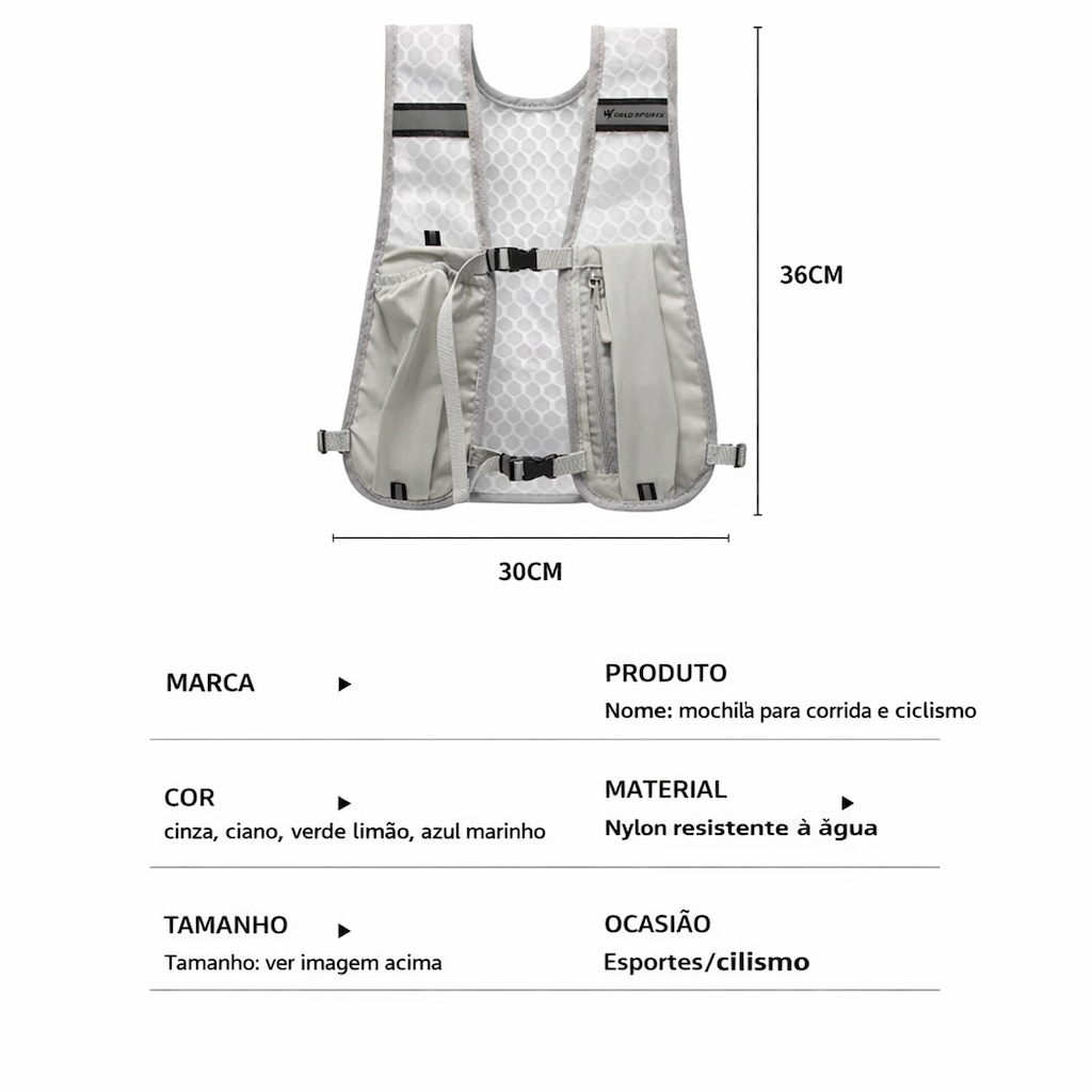 Imagem 4 do produto Coletes Esportivos Gold Sports de Corrida