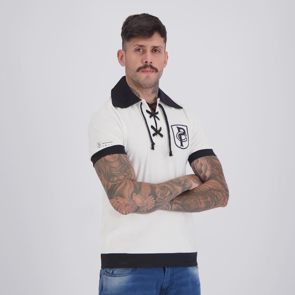 Imagem 2 do produto Camisa Corinthians Retrô 1914 Cordinha Masculina