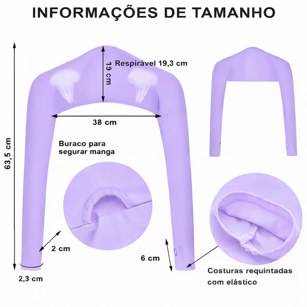 Imagem 3 do produto Mini Casaco Mangas Longas Esportivas Gold Sports Térmico Black-Dry Proteção Solar Uv+50