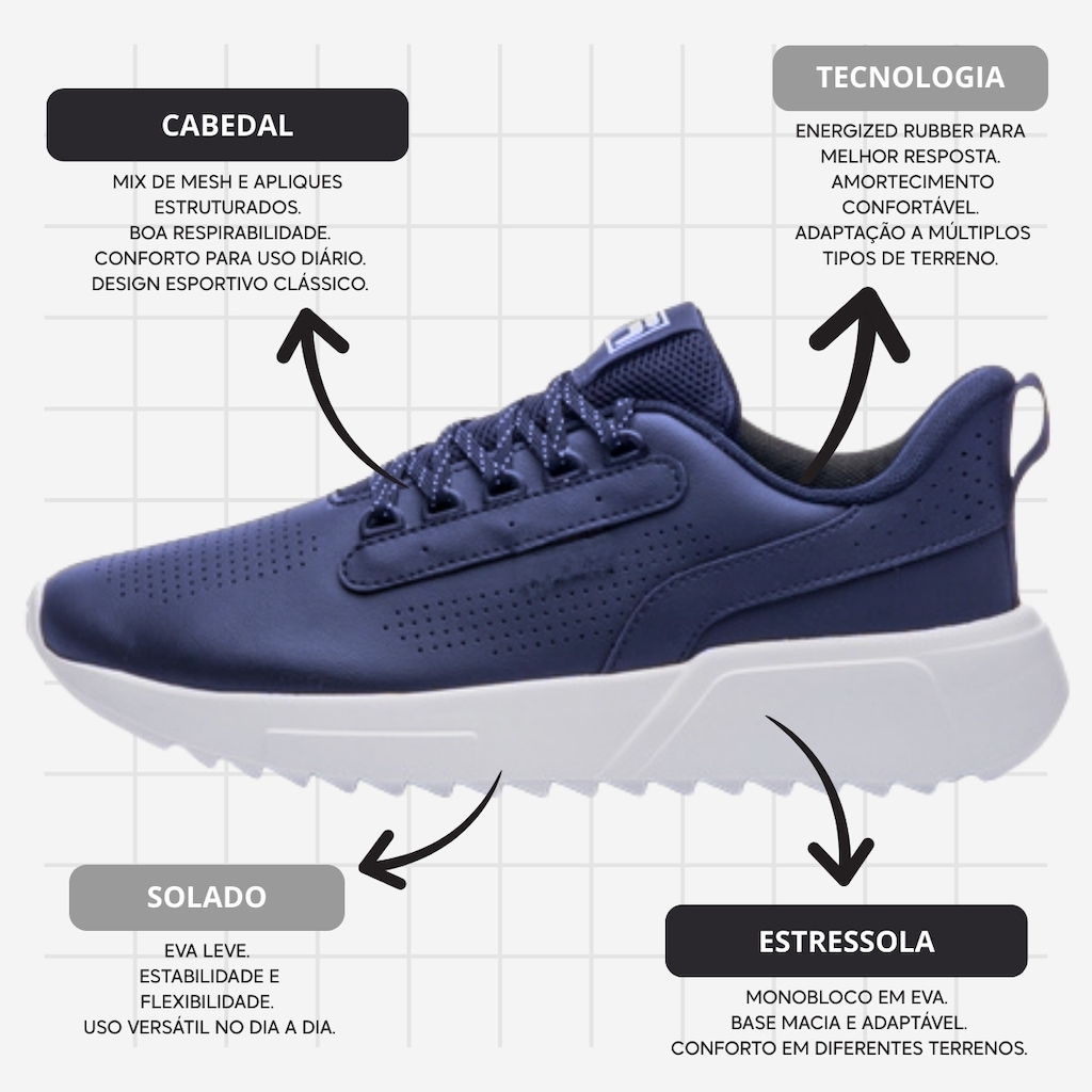 Imagem 3 do produto Kit Tênis Fila Freestyle Ii + Meia - Masculino