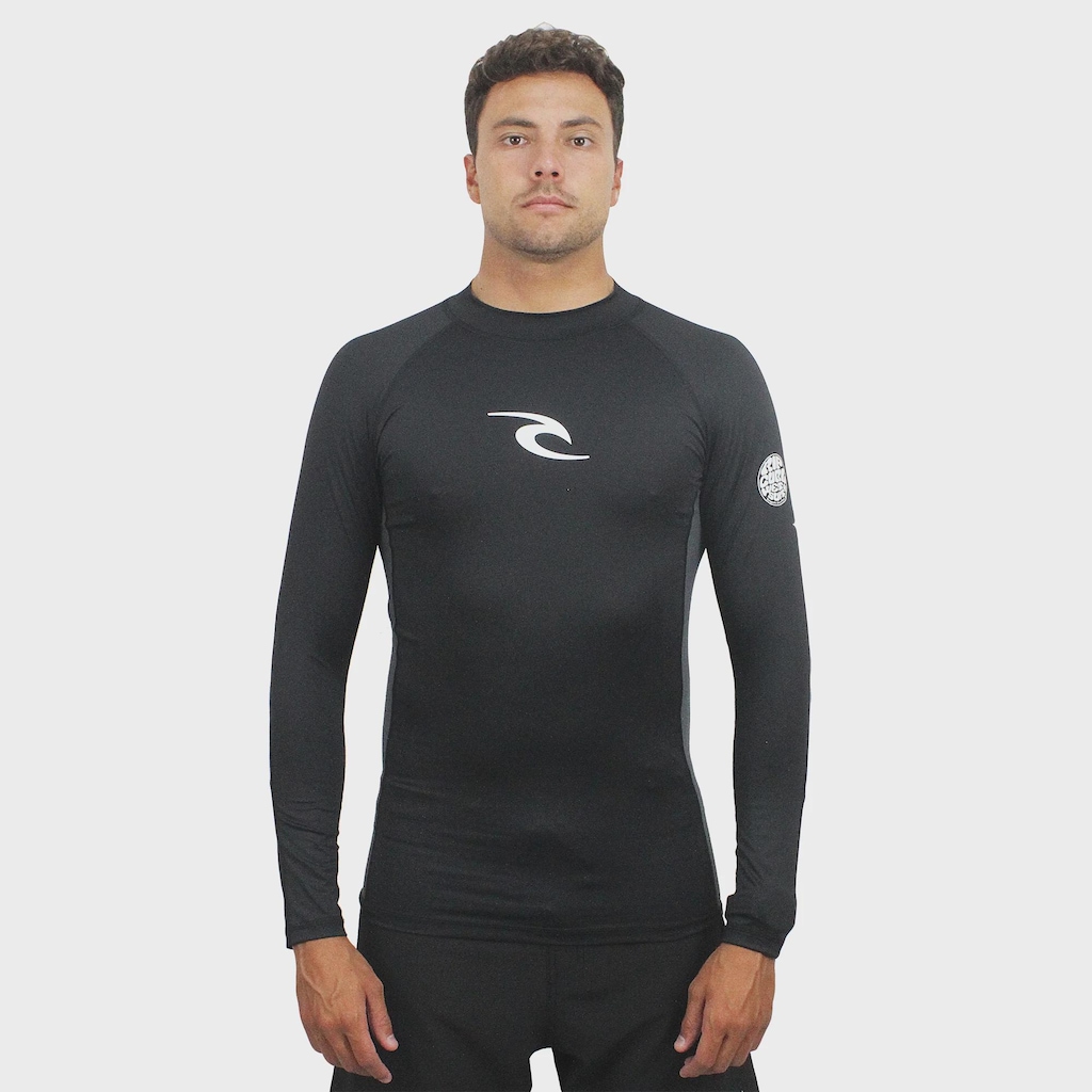 Imagem 2 do produto Camiseta UV Rip Curl Waves UPF Perf Black Importada Masculina
