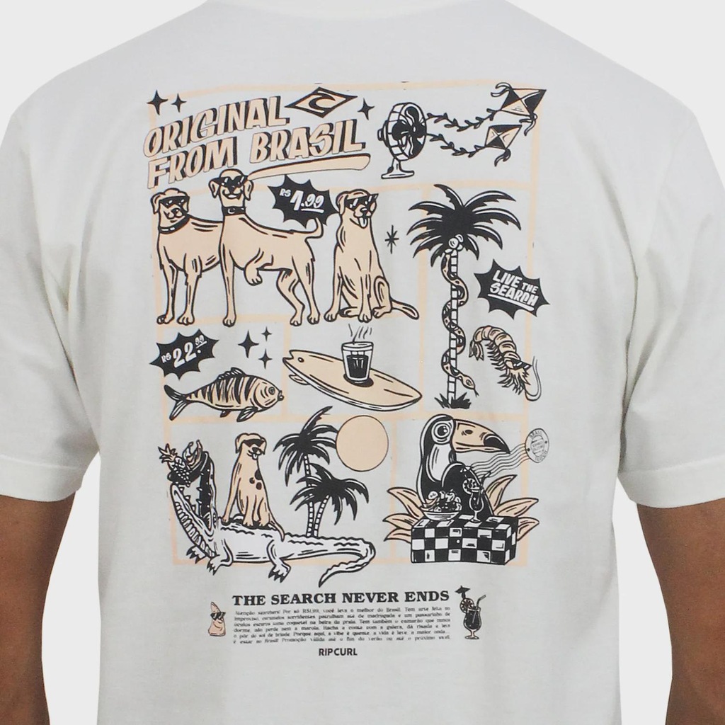 Imagem 4 do produto Camiseta Rip Curl Poster Brasil Bone Masculina
