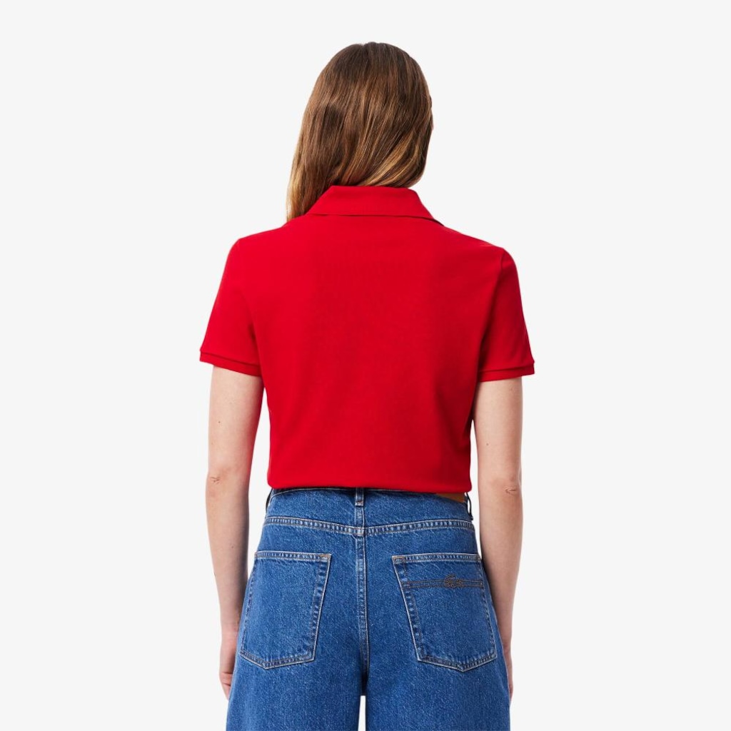 Imagem 3 do produto Camiseta Polo Lacoste L.12.D Slim Feminina – O Clássico com Stretch e Flexibilidade