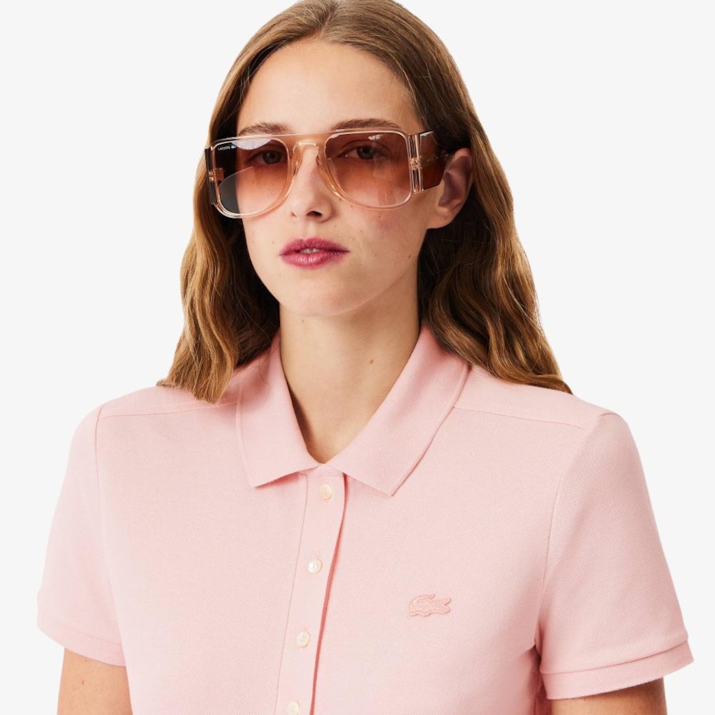 Imagem 2 do produto Camiseta Polo Lacoste L.12.D Slim Feminina – O Clássico com Stretch e Flexibilidade