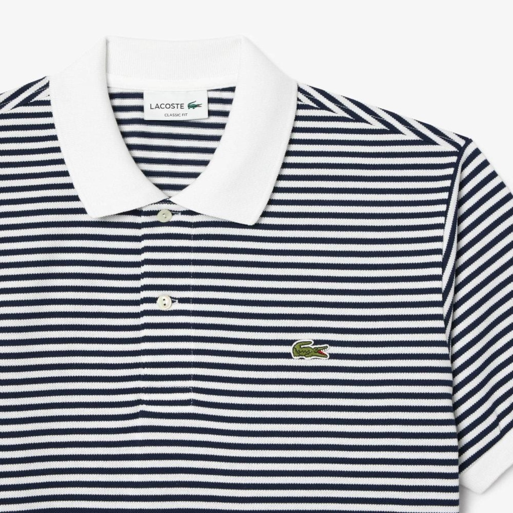 Imagem 5 do produto Camiseta Polo Lacoste Masculina L.12.12 – O Clássico Petit Piqué com Listras