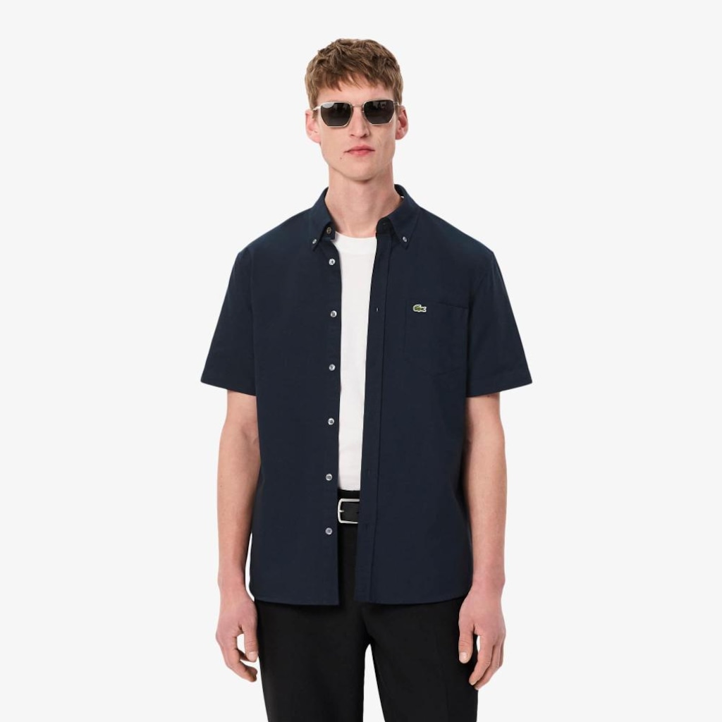 Imagem 1 do produto Camisa Regular Fit de Manga Curta em Oxford