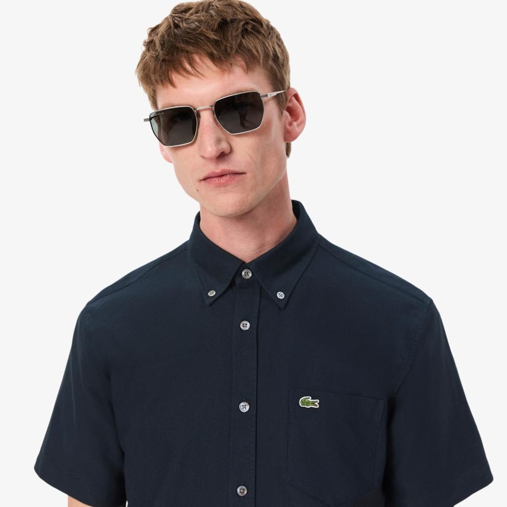 Imagem 2 do produto Camisa Regular Fit de Manga Curta em Oxford