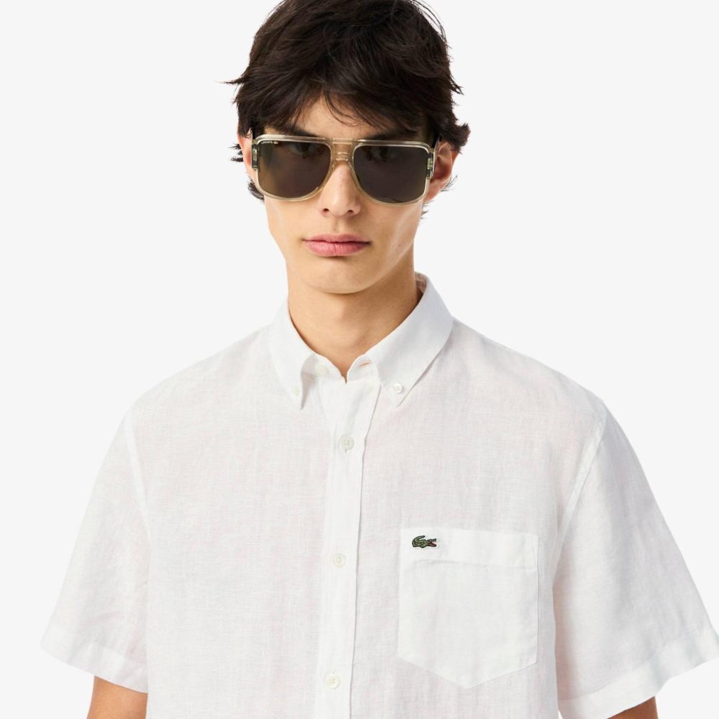 Imagem 2 do produto Camisa Lacoste Manga Curta em Linho - Masculina