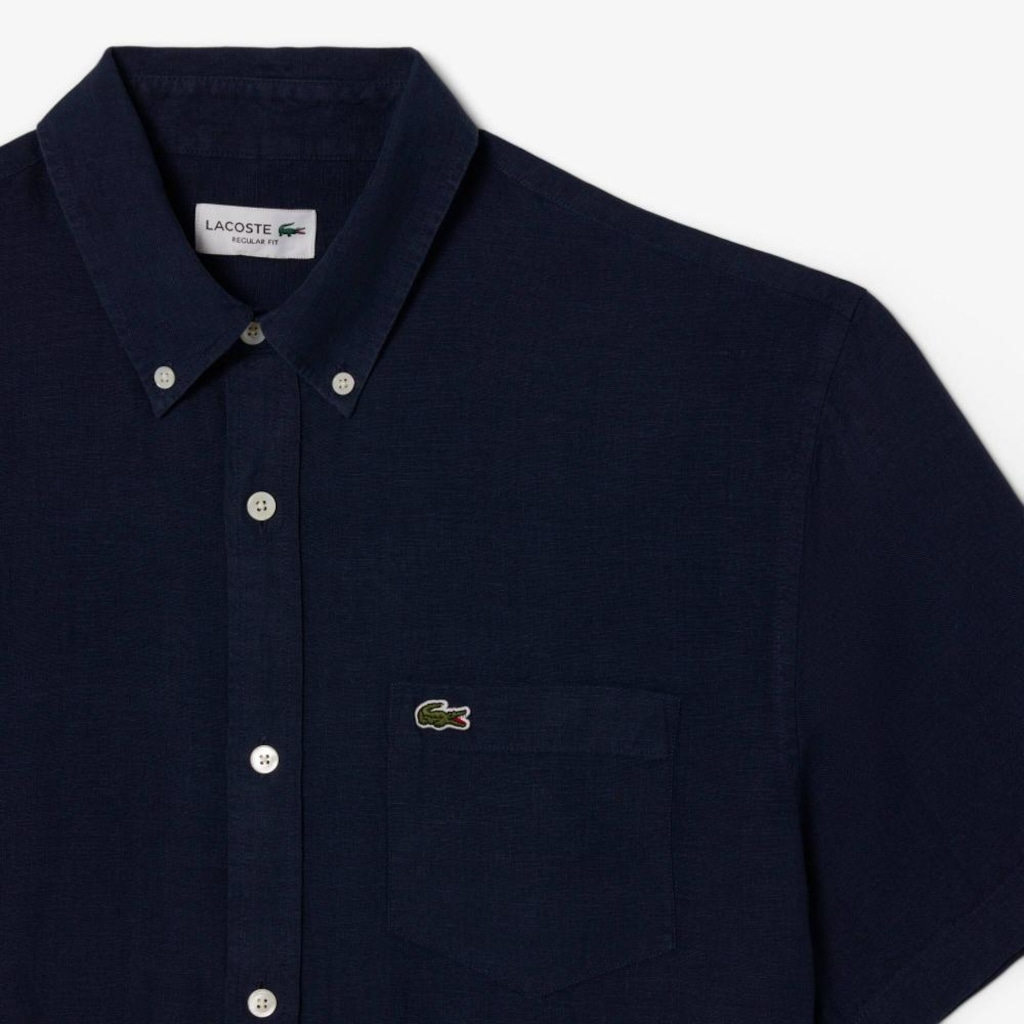Imagem 2 do produto Camisa Lacoste Manga Curta em Linho - Masculina