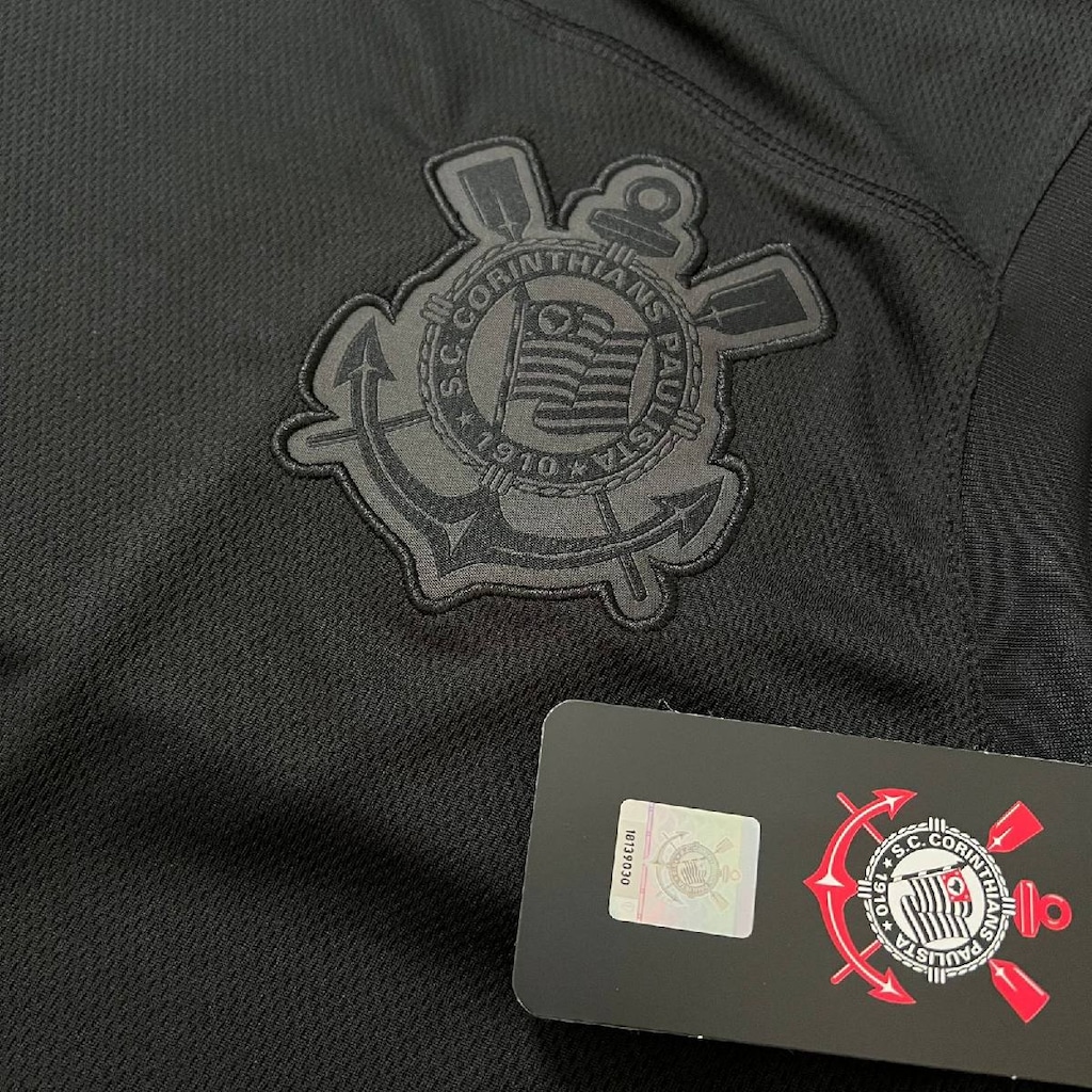 Imagem 2 do produto Camisa Regata do Corinthians All Black Bordado Coimbra - Masculina