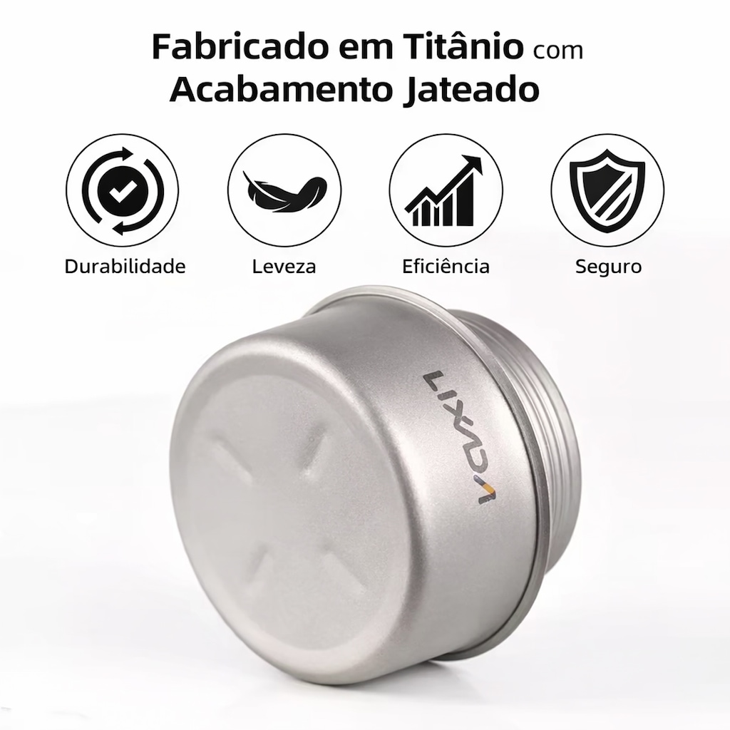 Imagem 4 do produto Mini Fogareiro Gold Sports De Acampamento Portátil a Álcool Com Tampa - Acampamento e Caminhadas