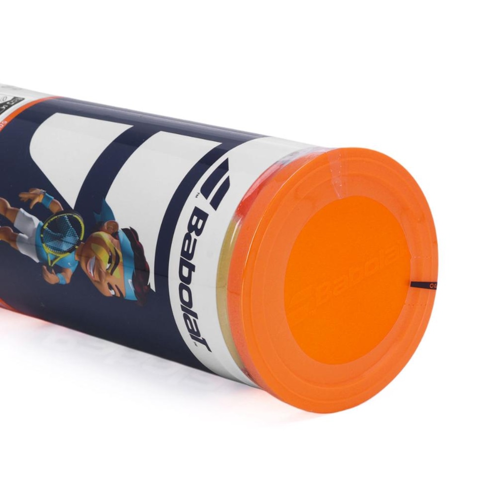 Imagem 4 do produto Bolas de Beach Tennis Babolat Orange e Tênis Stágio 2 Tubo com 3 Bolas